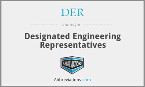 designated engineering representative meaning.